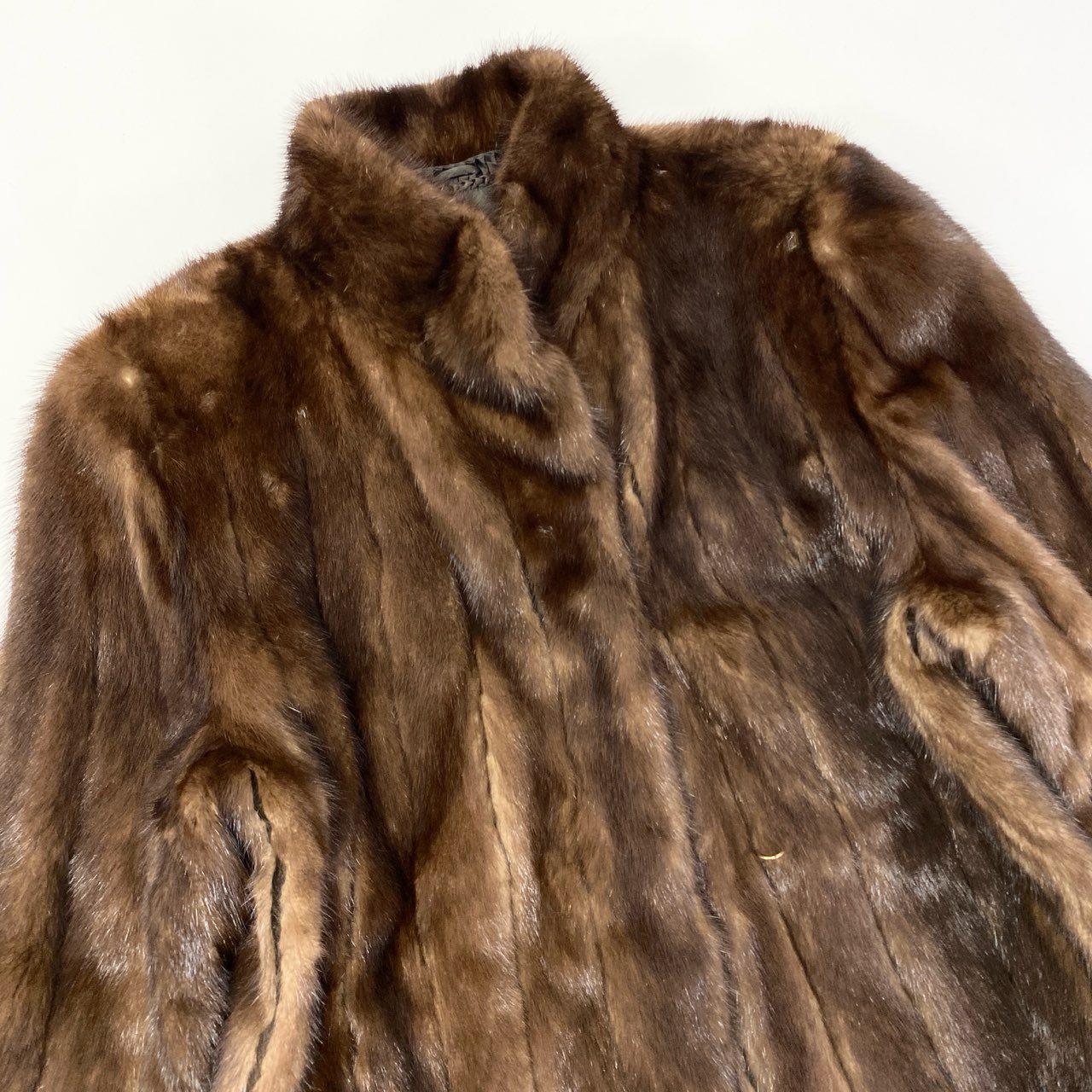 7a27 Partina パルティナ デミバフミンク ファーコート サイズF ブラウン 本毛皮 Mink Fur Coatt18r