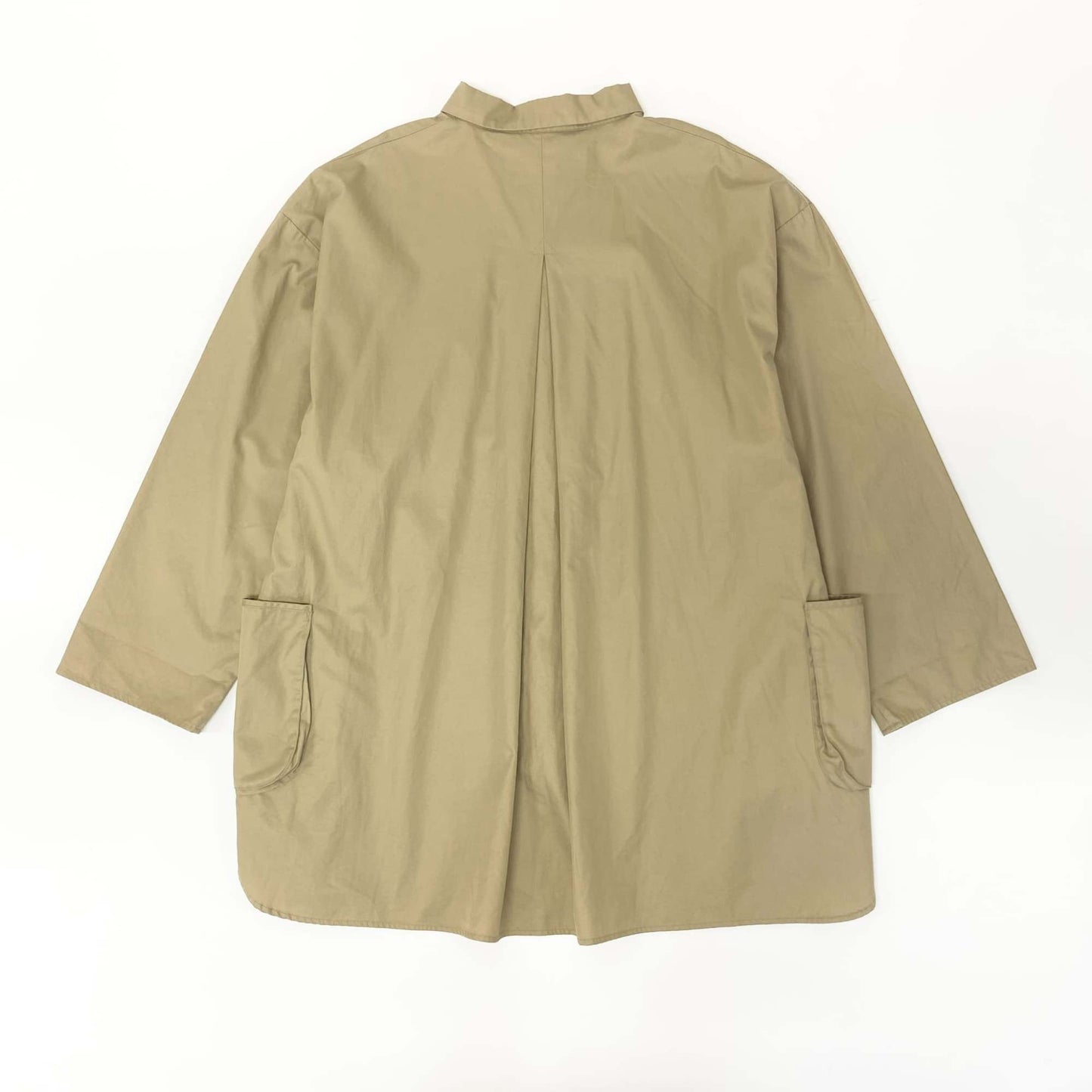 7L22 【美品】Porter Classic ポータークラシック シャツジャケット ロングシャツ コットンシャツ トップス 日本製 4サイズ ベージュ コットン100％ メンズo07t