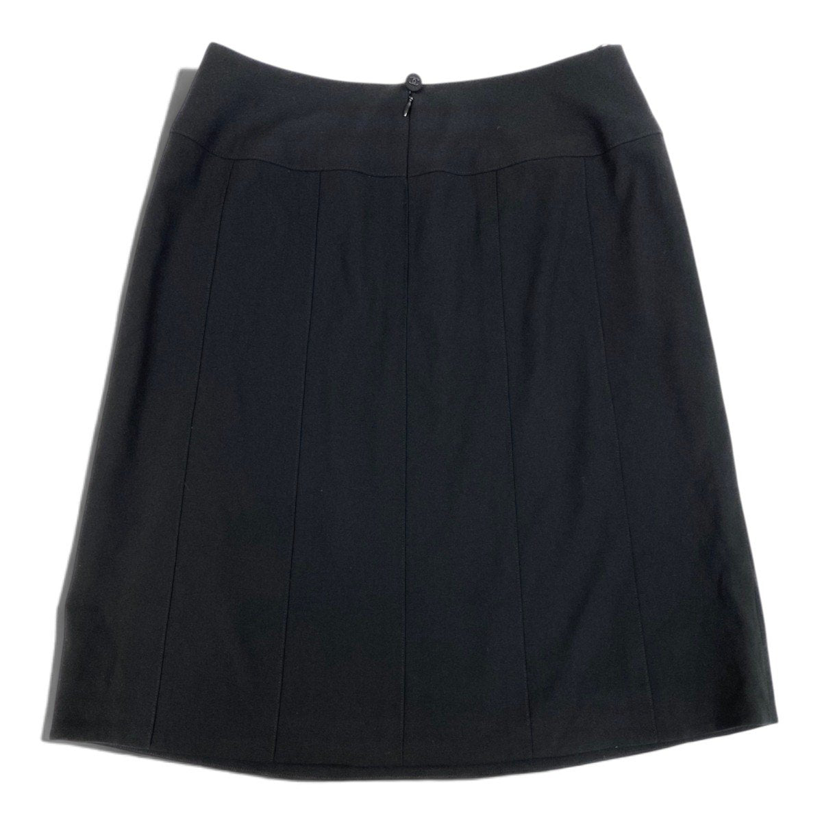 i19【美品】CHANEL 1997年 スカート ココマーク フランス製 42サイズ ブラック ウール100％ レディース 女性用u02t