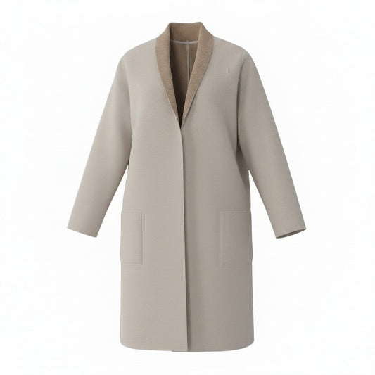26f16 MaxMara マックスマーラ  ウールコート アウター Sサイズ ベージュ レディース 女性用u02t