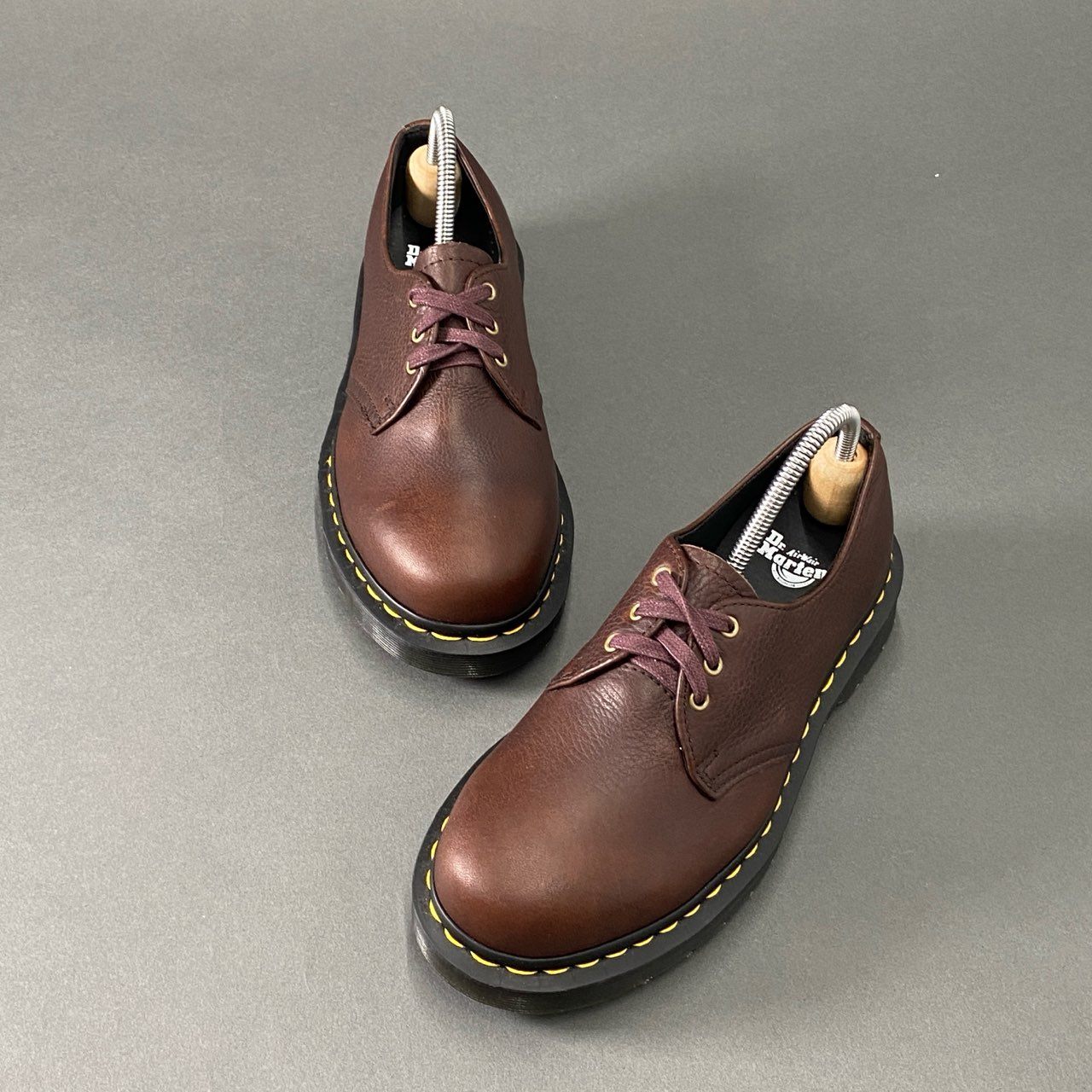 3h2 《美品》 Dr.Martens ドクターマーチン 1461 ３ホールシューズ ショートブーツ (メンズUS5,レディースUS6) ブラウン レザー ユニセックス