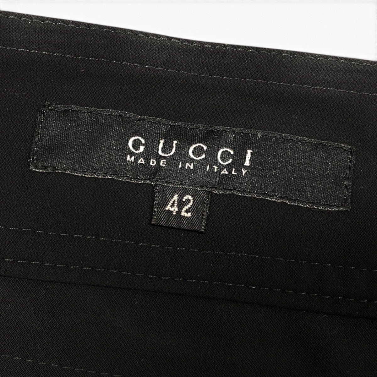 i19 E GUCCI グッチ 2004 トムフォード期 Y2K スカート イタリア製 ボトムス 42 ブラック ナイロン レディースo07t