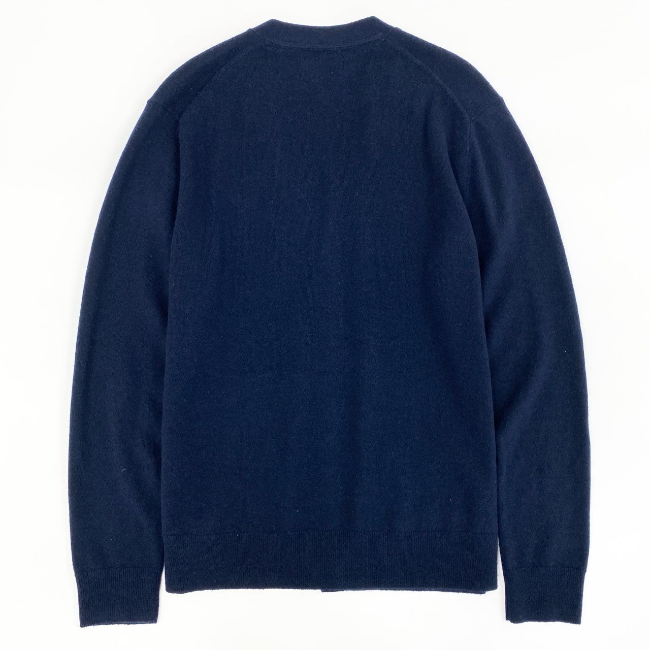 1g2 POLO RALPH LAUREN ポロ ラルフローレン カシミヤ混 Vネック ニットカーディガン トップス ポニー刺繍 サイズM ネイビー ウールカシミア メンズ 紳士服