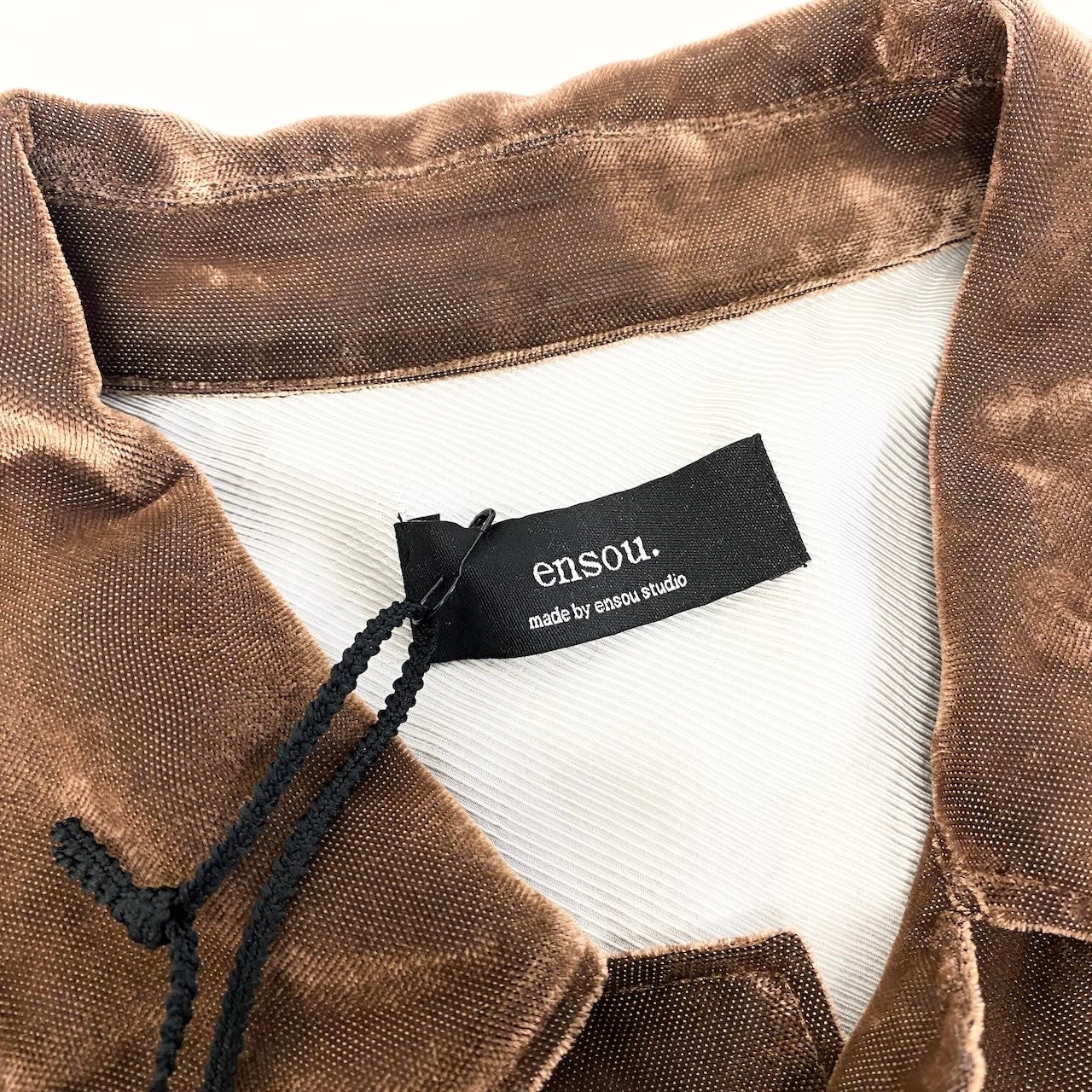 67e7【未使用タグ付き】ensou. エンソウ サマーベルベット カバーオール サイズL ブラウン メンズ Summer Velvet Coverallk02i