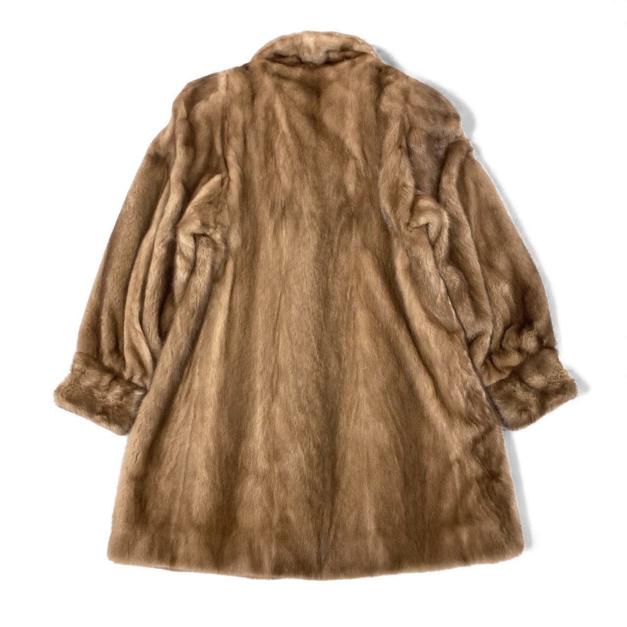 70L17 SAGA MINK サガミンク 銀サガ パステルミンク ロングコート サイズ11号 茶系 最高級本毛皮 MINK FUR リアルファーポケット有t18r