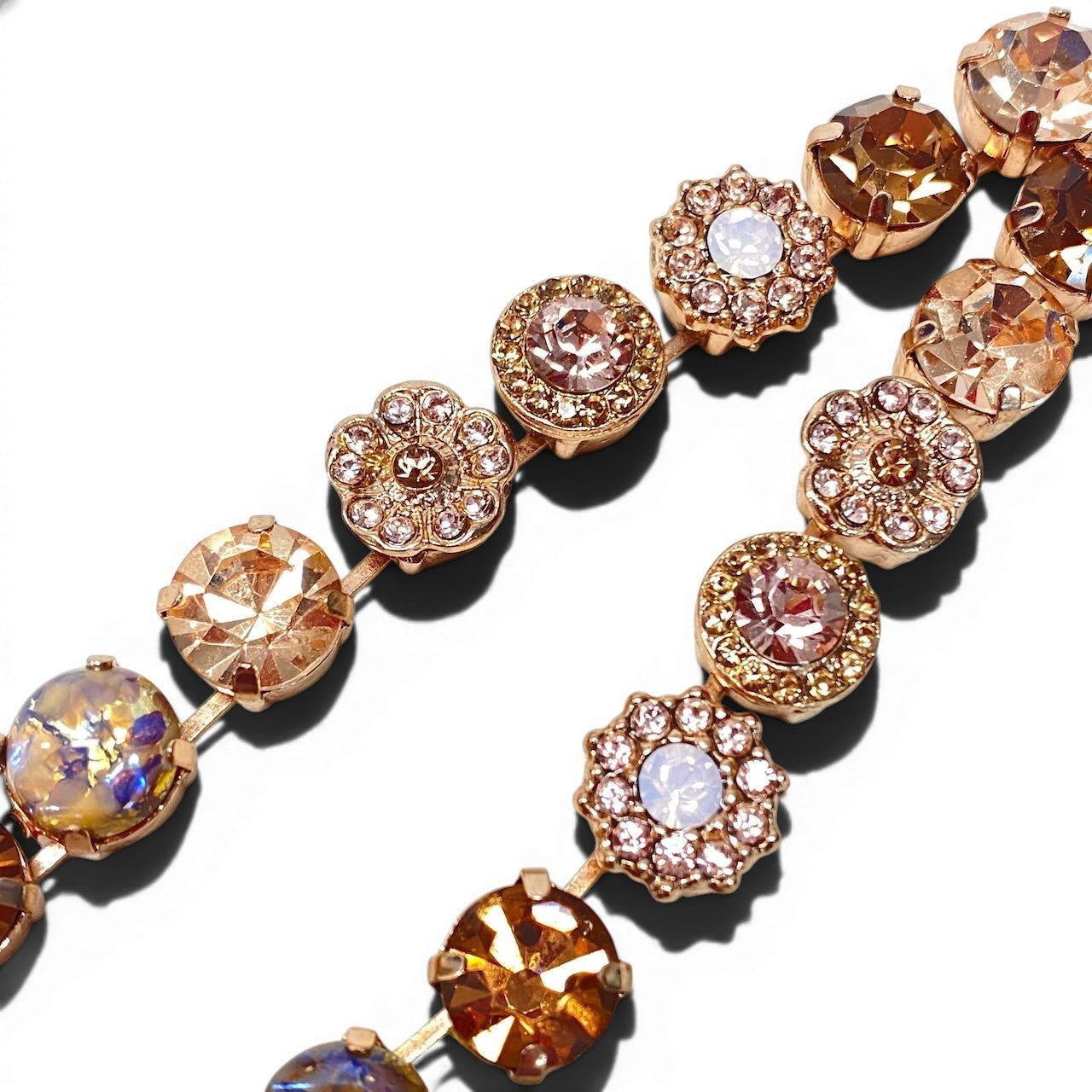 g16⑧ 《 3点セット 》 Mariana マリアナ 天然石 × クリスタル ビジューネックレス アクセサリー ジュエリー アンティークt18r