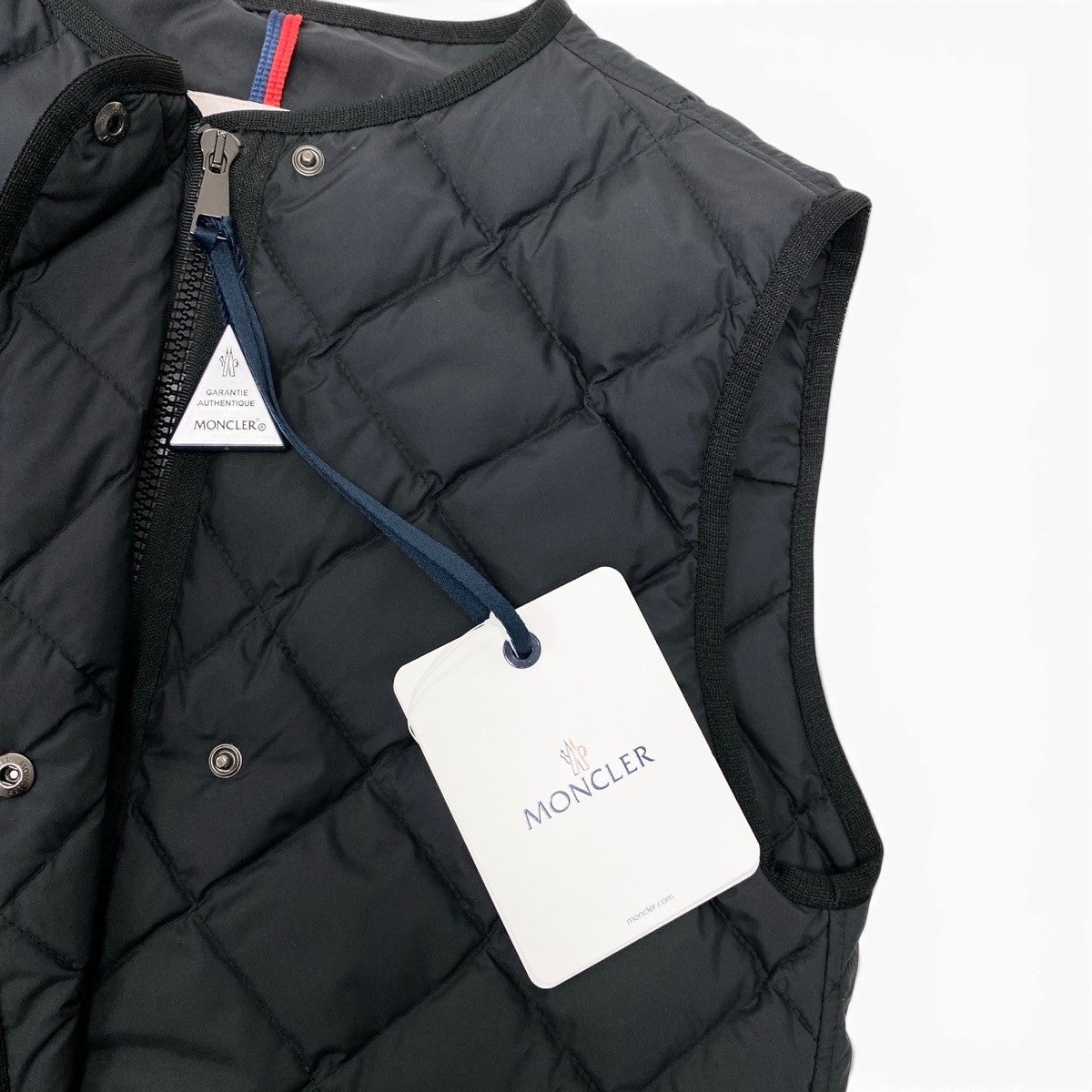 77g23 【未使用タグ付】 MONCLER モンクレール 定価 \236,500 Butor Vest  ロング ダウンベスト I20931A00072 サイズ0 ブラック レディースt18r