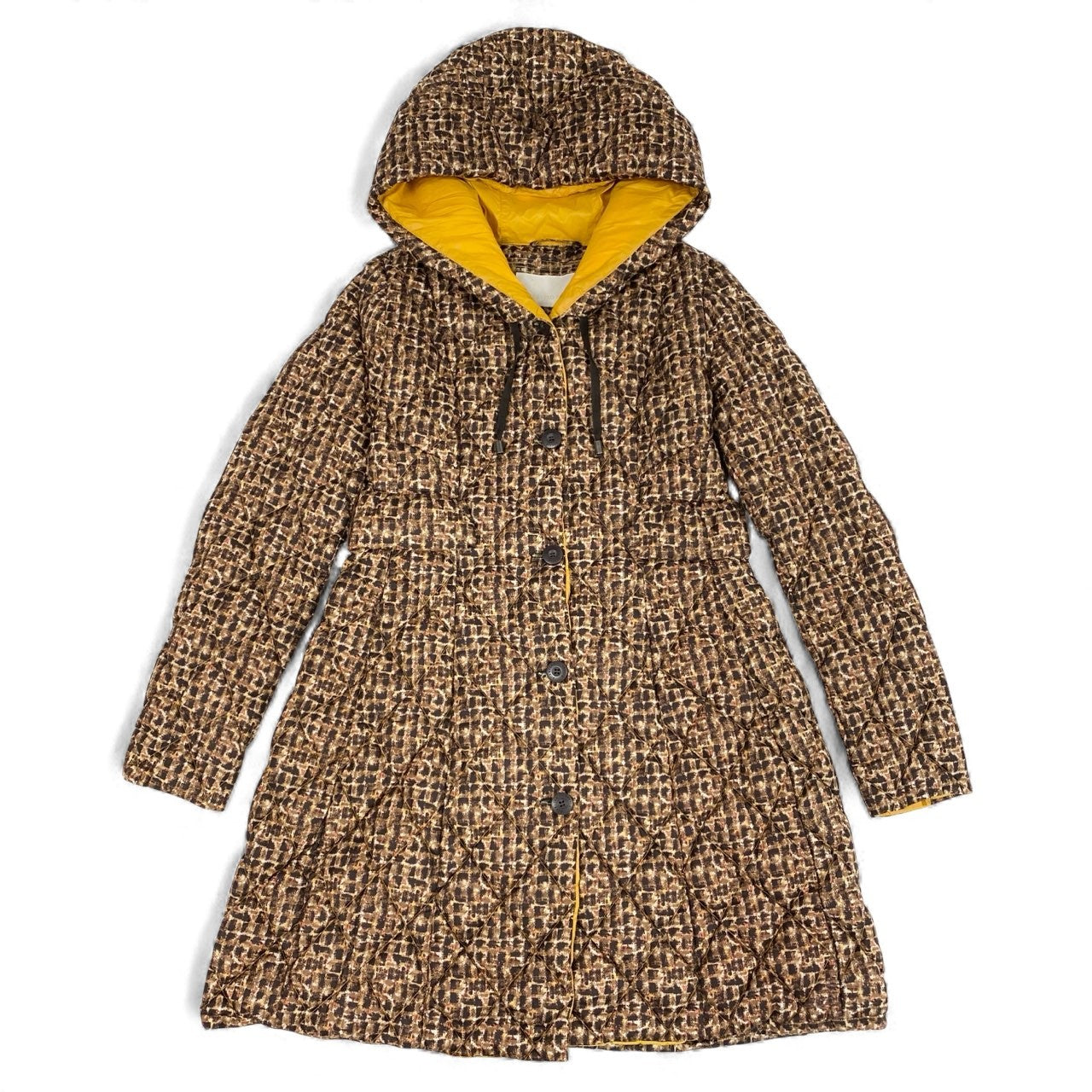 27L15 ERMANNO SCERVINO エルマンノシェルビーノ 中綿コート ロングコート アウター 総柄 44 マルチカラー レディースk02i