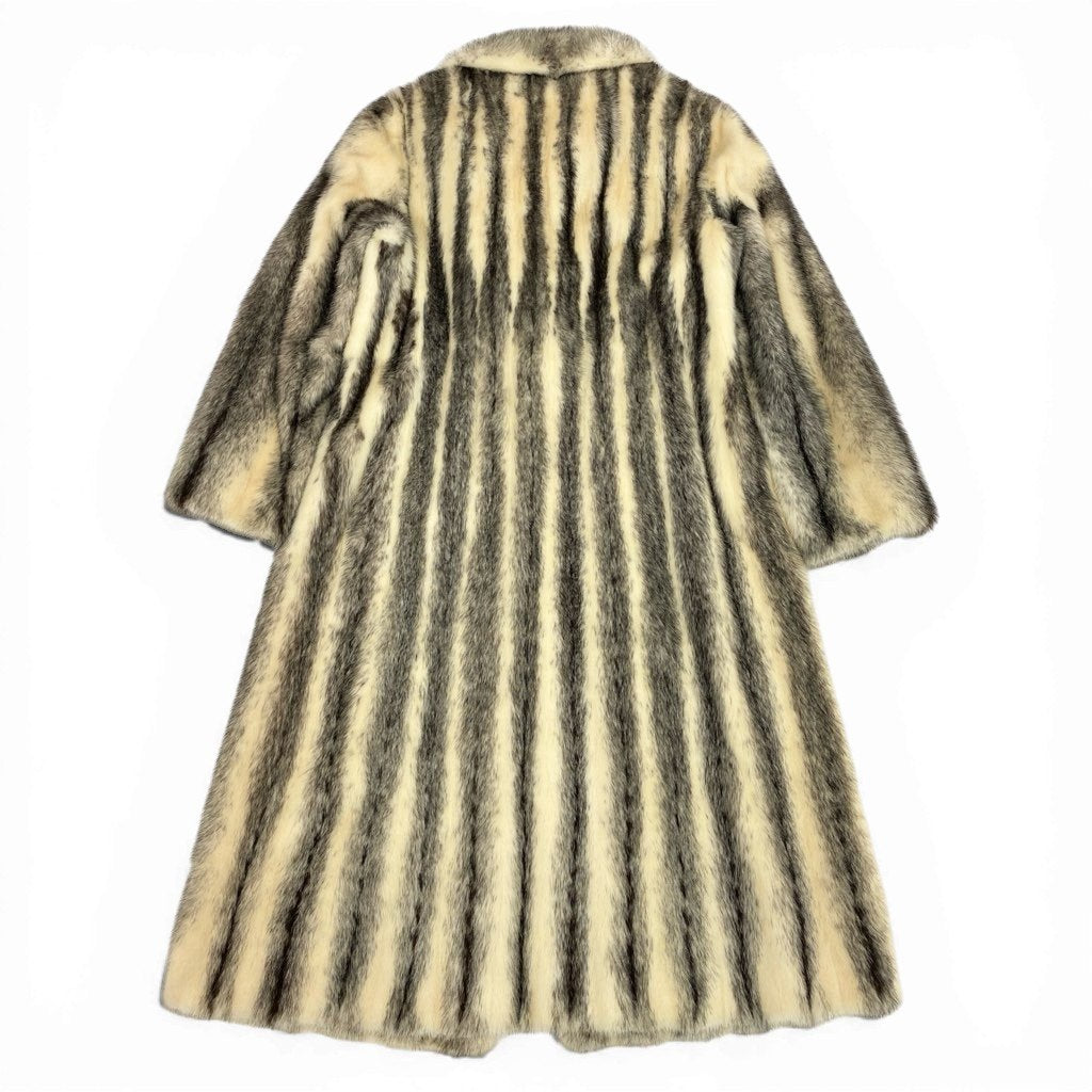11l24 クロスミンク 丈110cm 超ロングコート サイズ13号 最高級本毛皮 MINK FUR リアルファーt18r