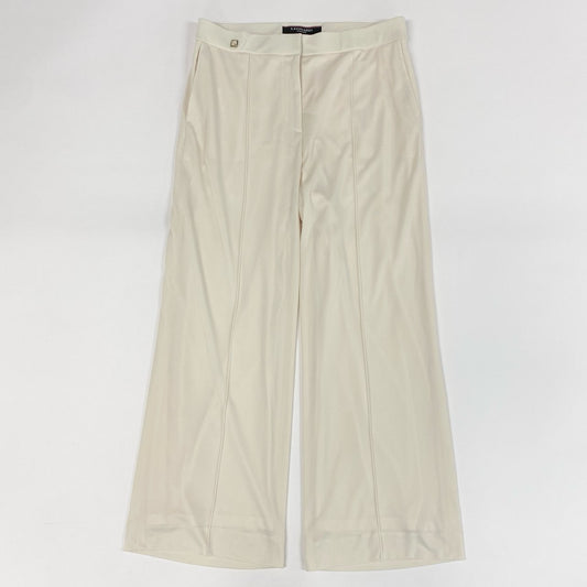 56h1 LEONARD レオナール ボトムス カンカン素材 ストレッチ ストレートパンツ プレート レディース 女性用 0183511 42 ホワイトu02t