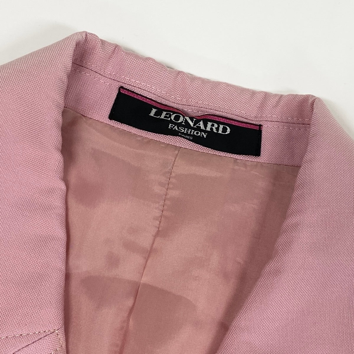 6i14 LEONARD レオナール スプリングコート 薄手コート ロングコート チェスターコート 花柄 シルク混 0338453 40 ピンク レディース 女性用u02t