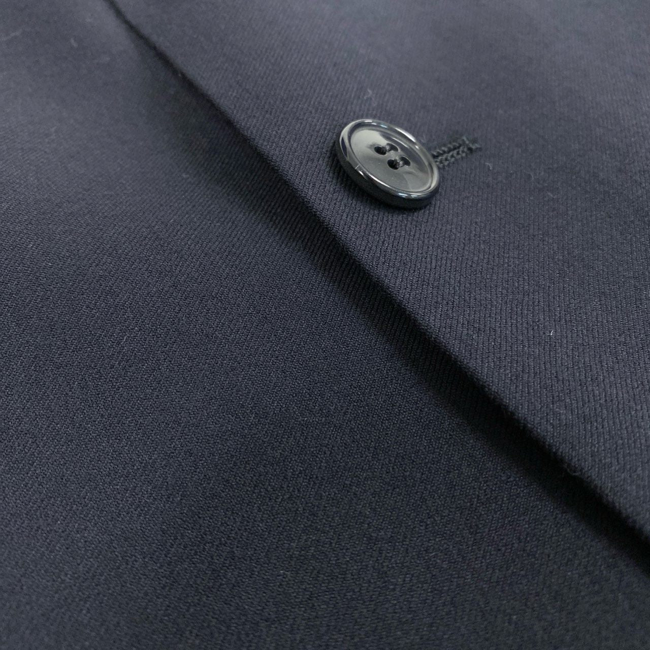 6k1 GIORGIO ARMANI ジョルジオアルマーニ イタリア製 80～90`s VINTAGE テーラードジャケット 2B 無地 フォーマル メンズ 紳士服 39 ネイビー ウール100％o07t