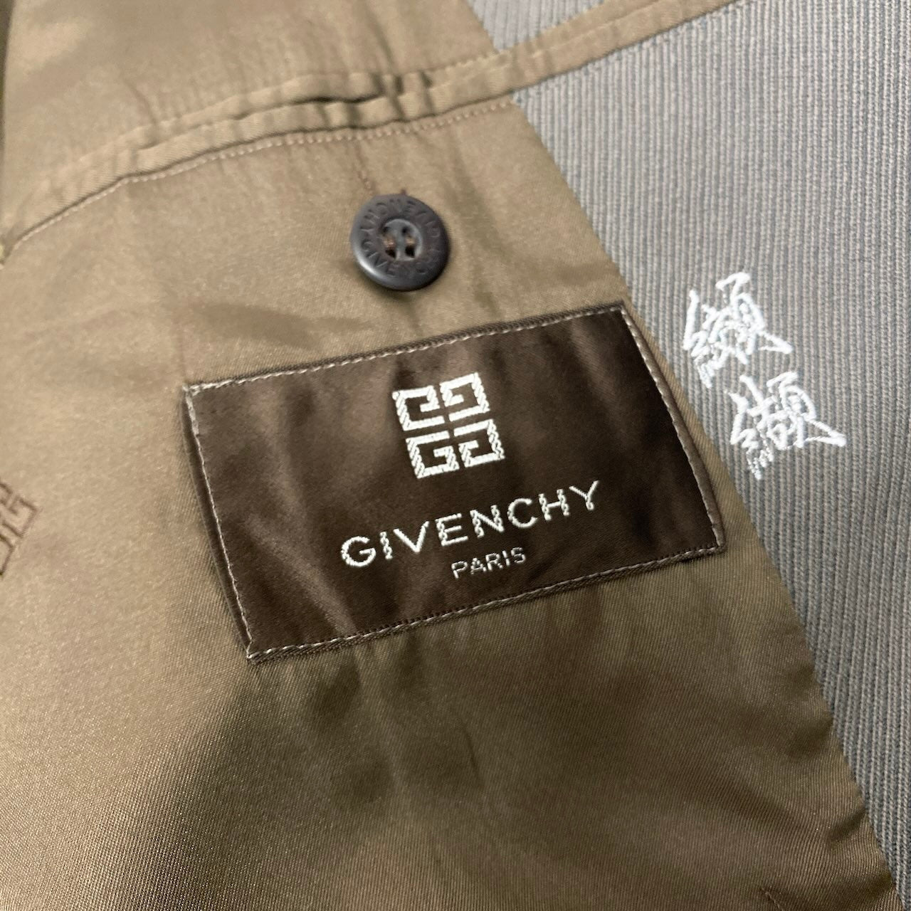 28c11 GIVENCHY ジバンシー トレンチコート コットンウールチェスターコート ロングコート アウター Lサイズ カーキ メンズ 男性用o07t
