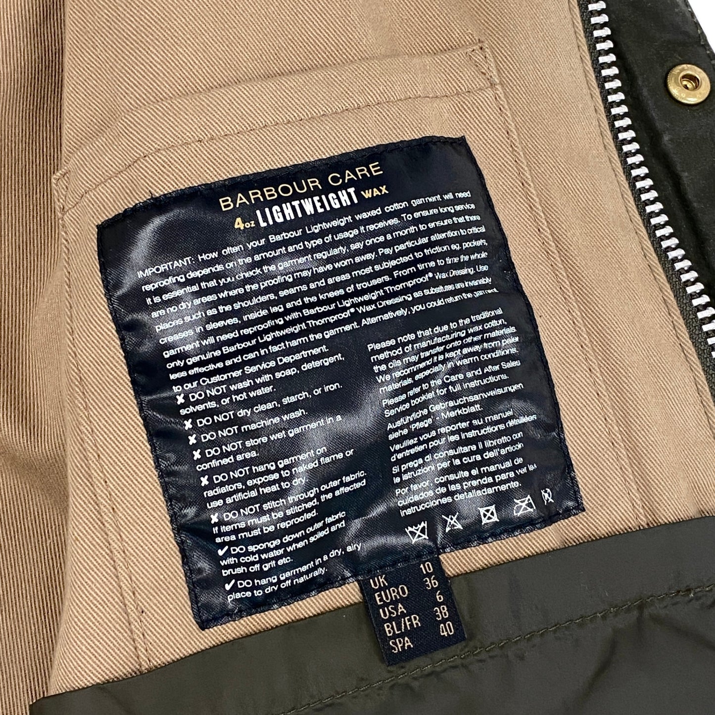 17h20 英国製 Barbour MARGARET HOWELL バブアー マーガレットハウエル オイルドジャケット アウター 取り外し可能フード LWX0847OL51 カーキ コットン レディースk02i