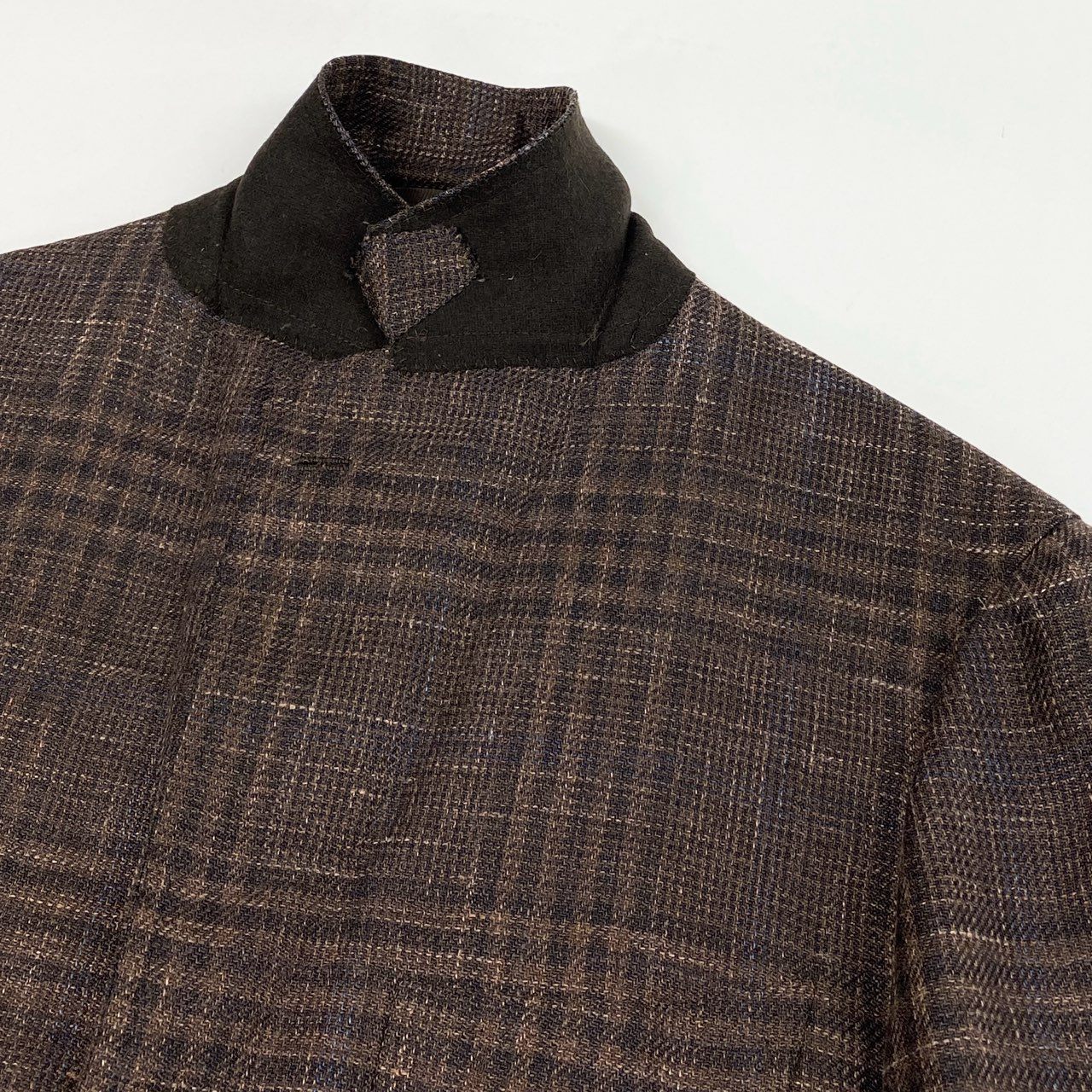 7L12 RING JACKET MEISTAR リングヂャケット マイスター テーラードジャケット サマージャケット ブレザー 46 ブラウン チェック メンズ 男性用u02t