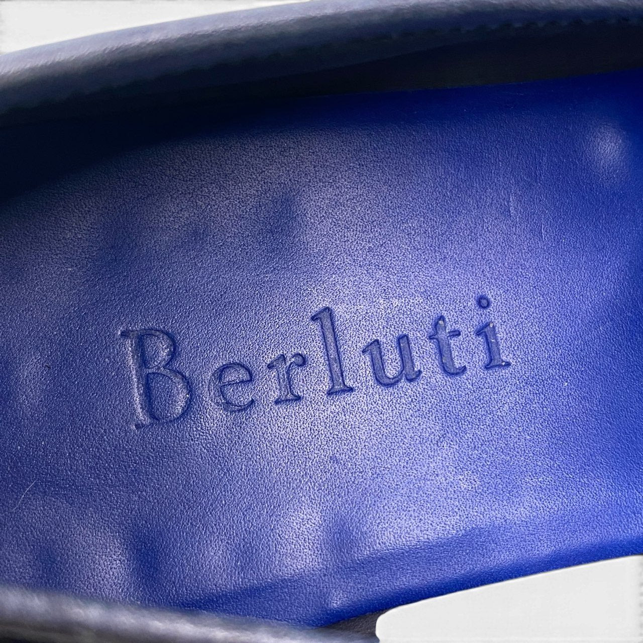 1d23 Berluti ベルルッティ Lorenzo ロレンツォ スエードローファー レザーシューズ サイズ8 ネイビー メンズ 紳士靴k02i