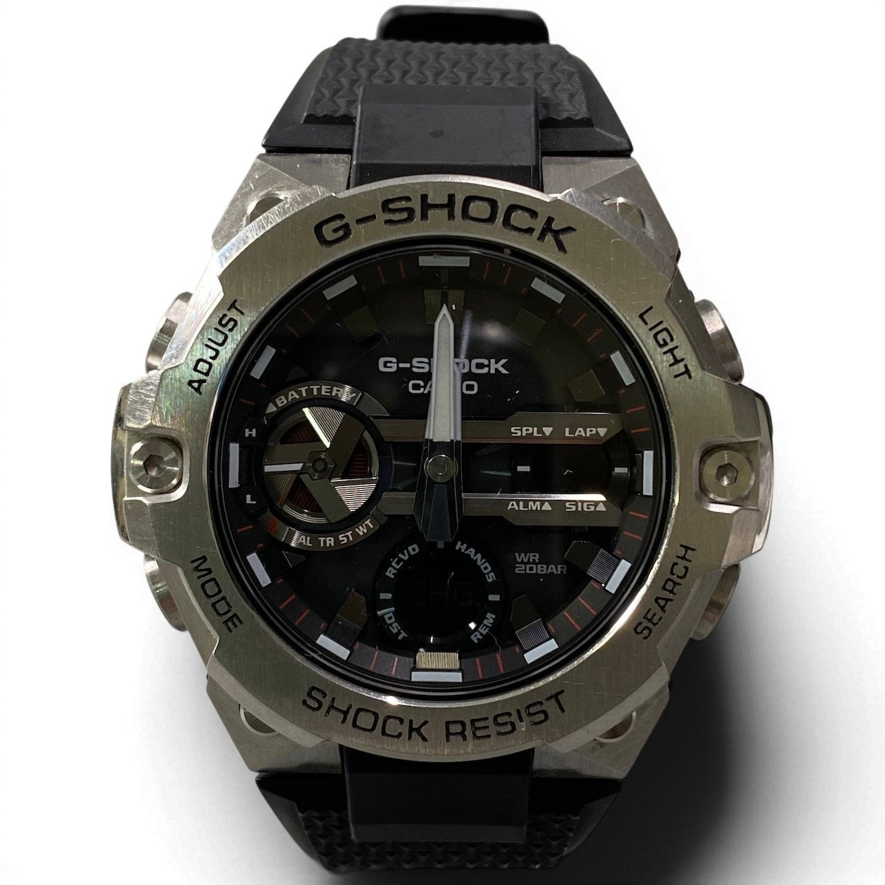 e4 CASIO カシオ G-SHOCK ジーショック GST-B400 Series 腕時計 ソーラー駆動 G-STEEL GST-B400-1AJF シルバー ブラック メタル 樹脂 メンズ　紳士用u02t