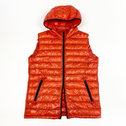 41j29 HERNO ヘルノ ライトダウンベスト ダウンジャケット アウター フード着脱可 17478-16333-3 48サイズ オレンジ メンズu02t