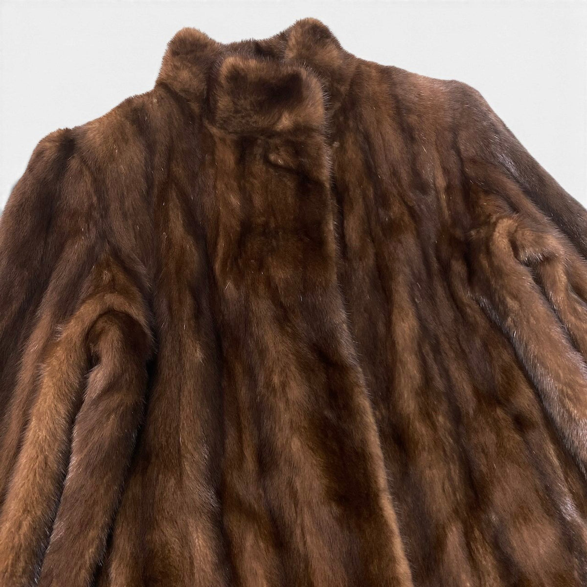 58i20 デミバフミンク ファーコート サイズF ブラウン 本毛皮 Mink Fur Coat リアルファーt18r