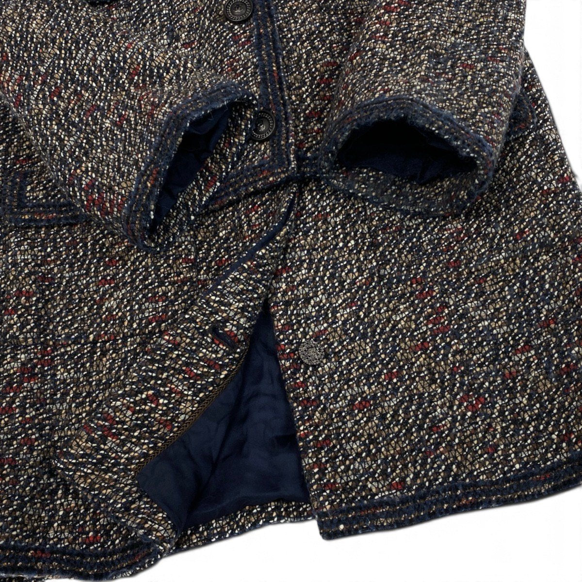 i22 CHANEL シャネル CCボタン レイヤード風 ツイードコート CC Button Layered Look Tweed Coat P44920 Size38 マルチカラーt18r