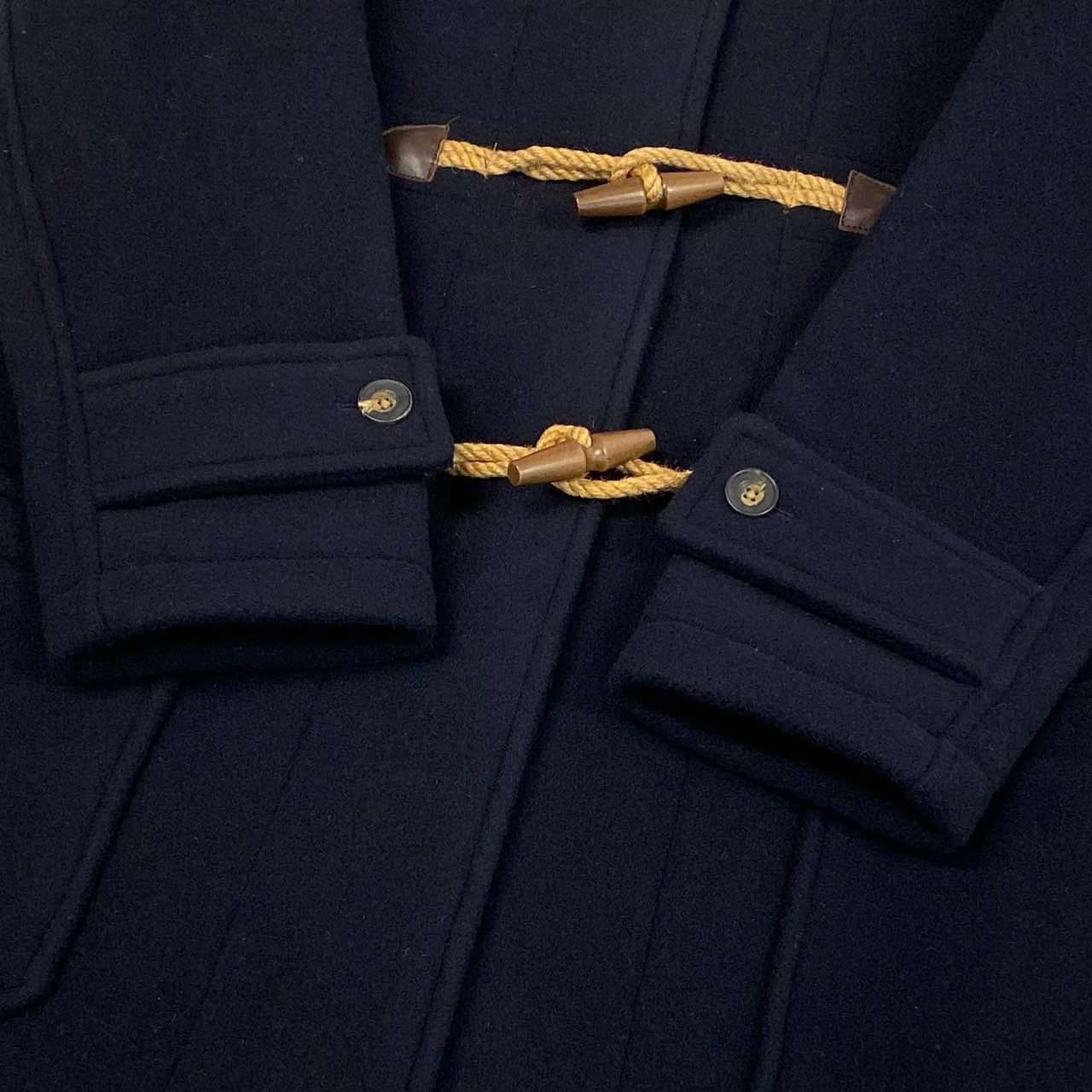 65l14【美品】Ralph Lauren Rugby ラルフローレンラグビー ダッフルコート ウールコート アウター エンブレムワッペン Mサイズ ネイビー メンズo07t