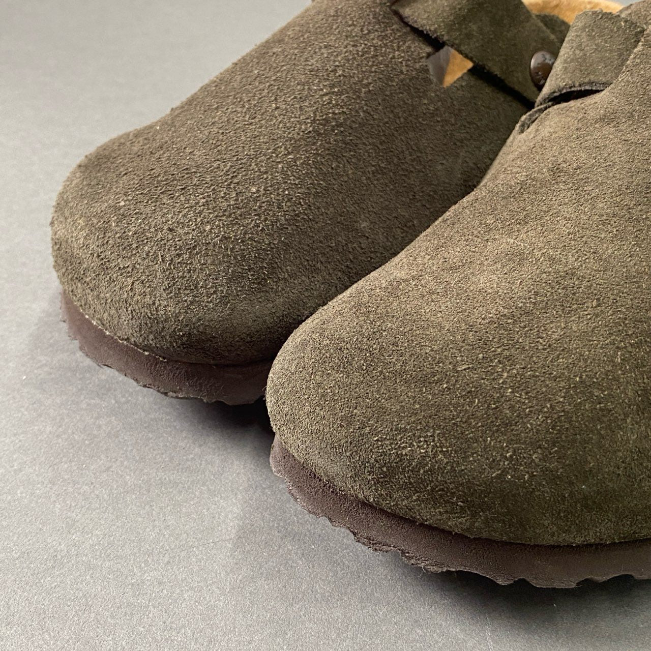 6f18 BIRKENSTOCK ビルケンシュトック BOSTON ボストン サンダル 28.5cm カーキ スエード レザー シューズ