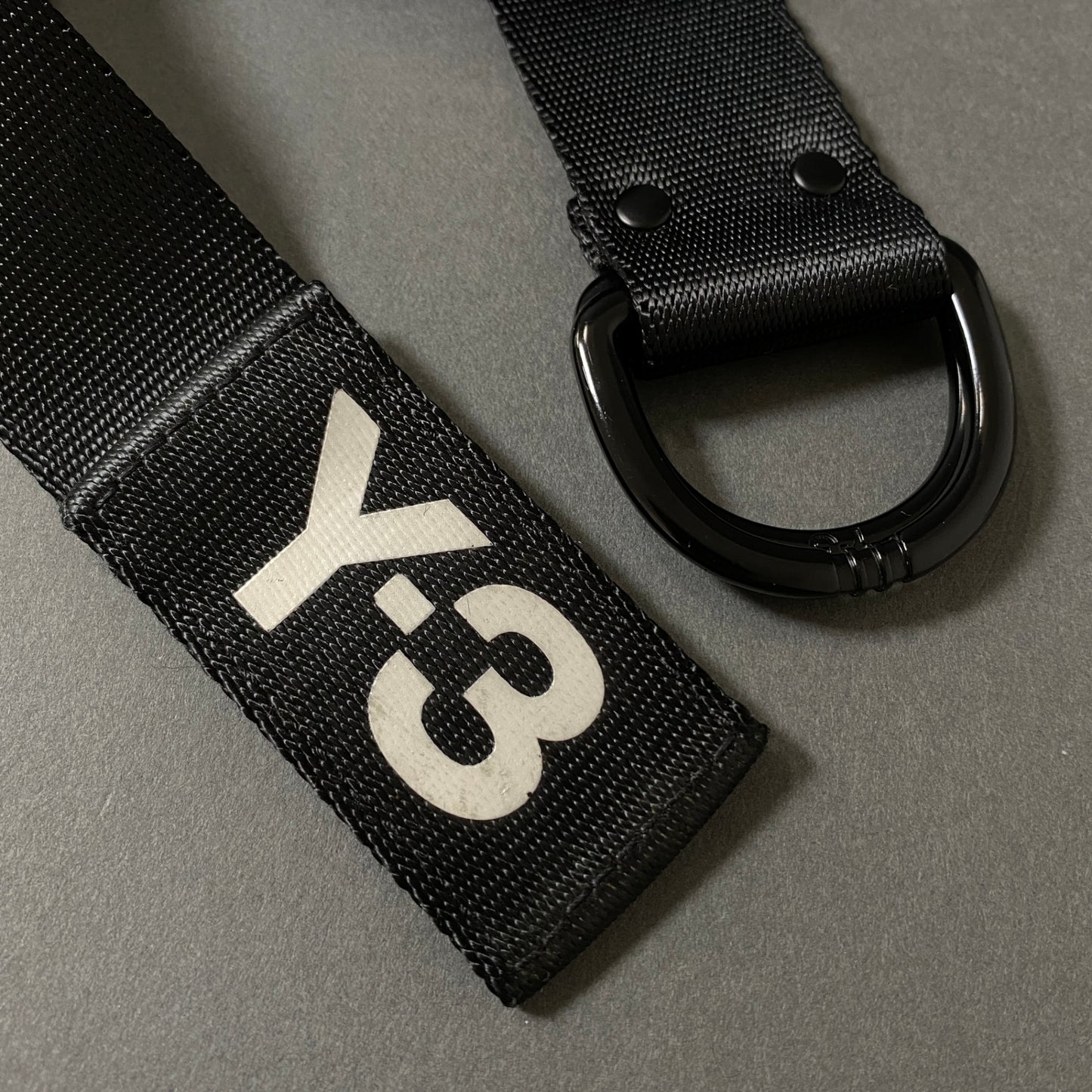 3f27 《美品》 Y-3 ワイスリー Dリングベルト RING BELT 130cm ブラック Yohji Yamamoto ヨウジヤマモト adidas アディダス