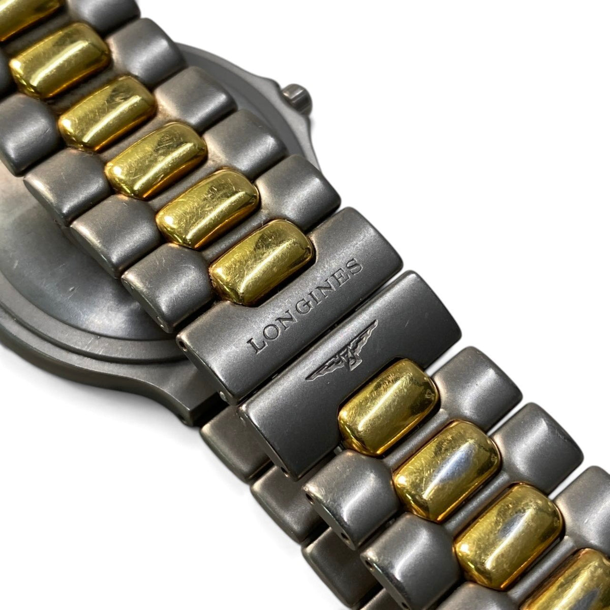 i10 稼働品 LONGINES ロンジン Conquest Ti コンクエスト チタン VHP クォーツ 腕時計 シルバー ゴールド メンズu02t