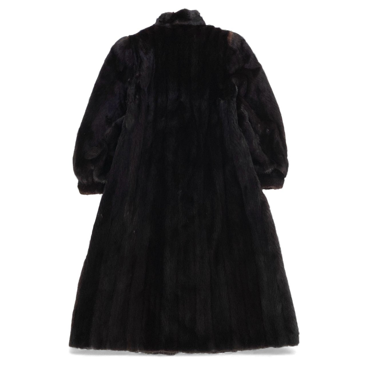 83Ⅼ2 マホガニーミンク 着丈120cm 超ロングコート サイズ11号 ダークブラウン 本毛皮 MINK FUR リアルファー 艶◎ 毛並み◎t18r