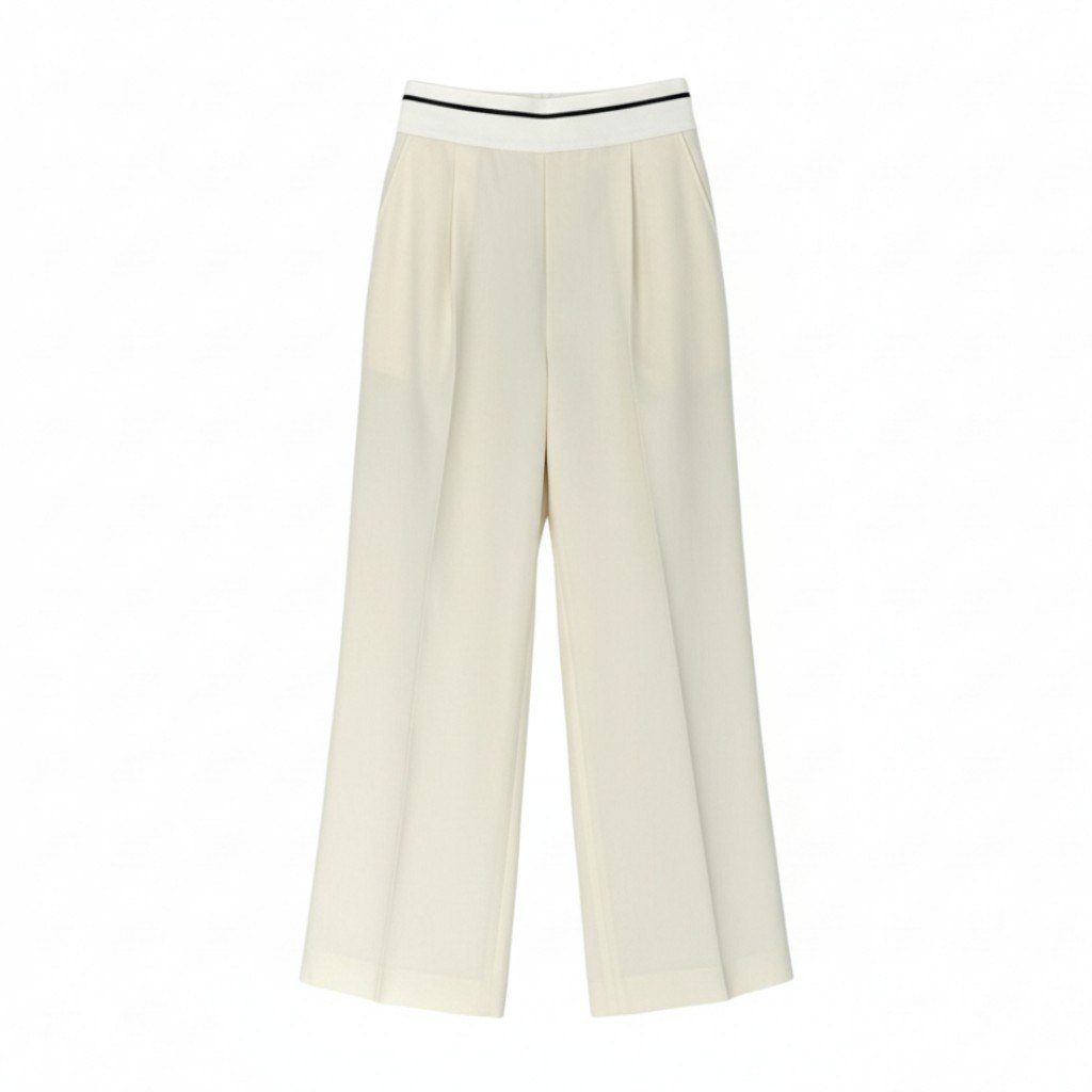 81L15 【美品】ADORE アドーア ウールサキソニーパンツ ワイドパンツ ボトム 日本製 531-3230010 38サイズ アイボリー レディースu02t