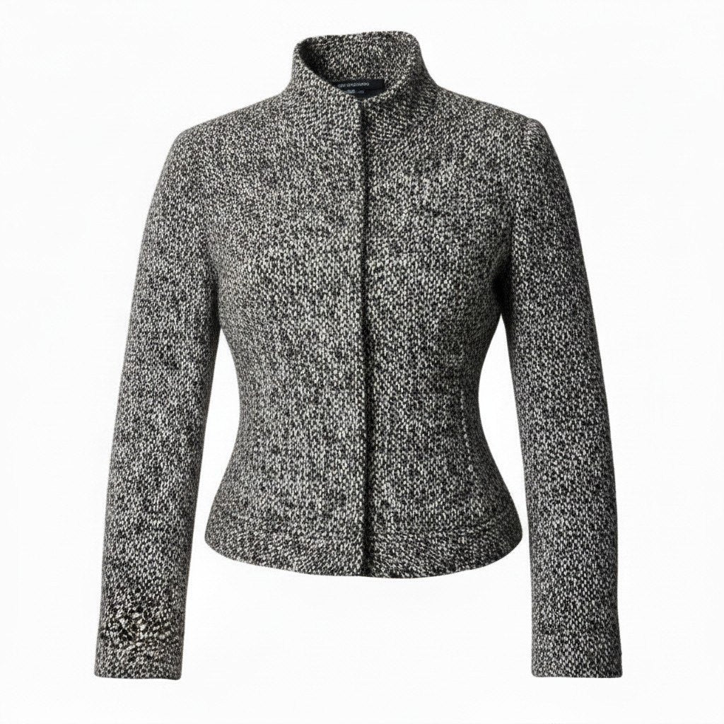 60f17 BURBERRY LONDON バーバリー ロンドン ツイードジャケット スタンドカラージャケット アウター 40サイズ マルチカラー レディース 女性用u02t