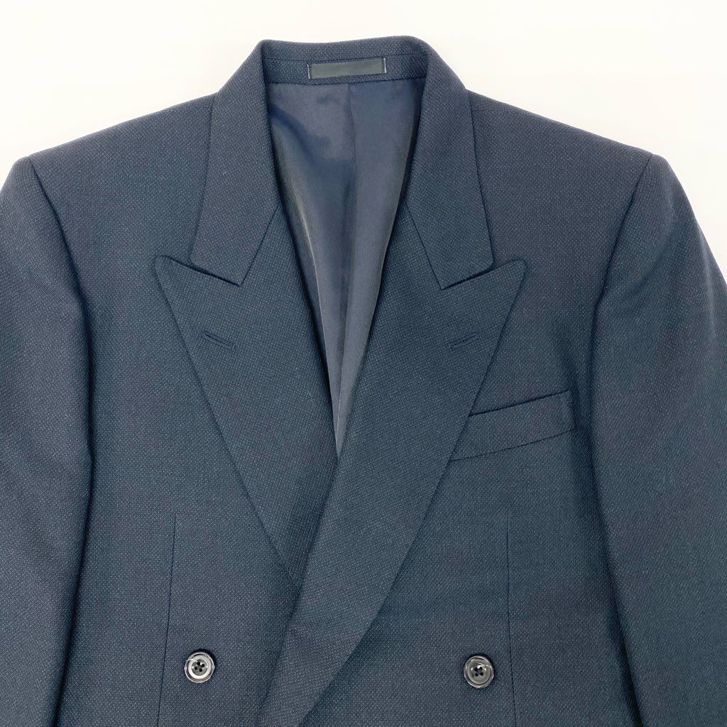 54l28 BURBERRYS バーバリーズ スーツセットアップ テーラードジャケット スラックスパンツ 94-84-165 AB4 ネイビー ウール100％ メンズ 男性用o07t