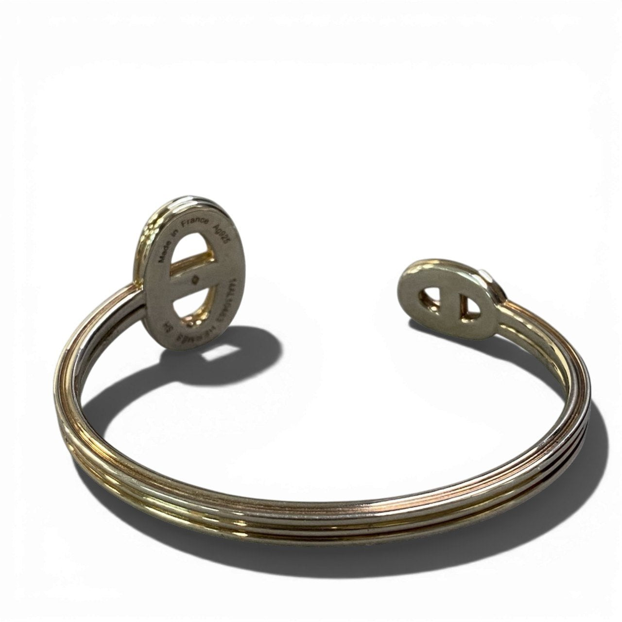 b16 《美品》 HERMES エルメス シェーヌダンクル24 ブレスレット アクセサリー シルバー Ag925 レディース 女性用 フランス製ta1