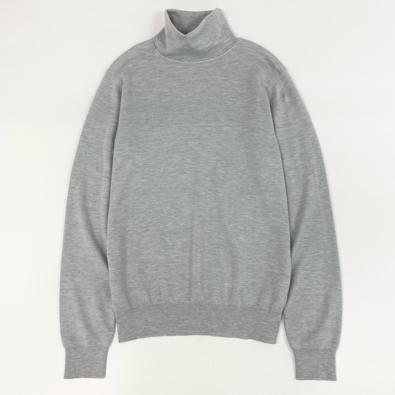 54g10 MANRICO CASHMERE マンリコ カシミヤ タートルネックニットセーター カシミヤセーター サイズ4 ライトグレー カシミヤ