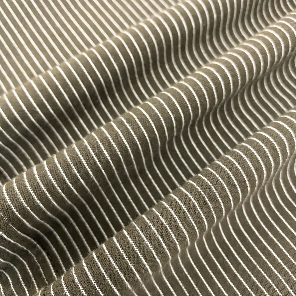 6l25【美品】The Ennoy Professional エンノイプロフェッショナル ピンボーダー ロングスリーブTシャツ ロゴ刺繍 AW21BRENCT01AM Lサイズ ブラウン コットン100％ レディースu02t