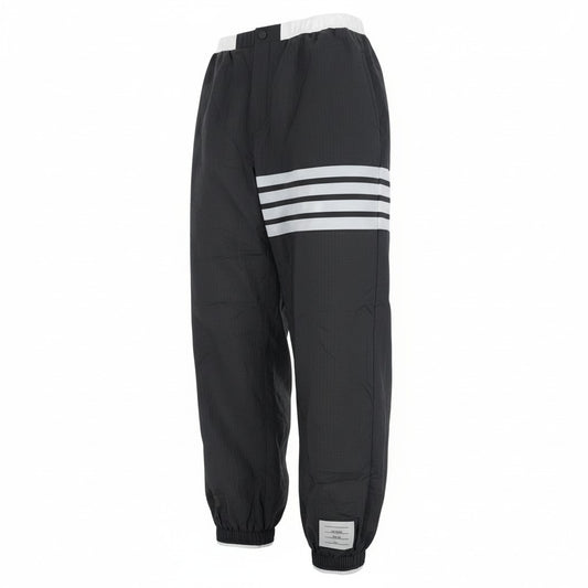 Mc16 【未使用】THOM BROWNE トムブラウン 4-BAR リップストップ ジャージパンツ トラックパンツ  サイズ1グレー メンズ ボトムk02i