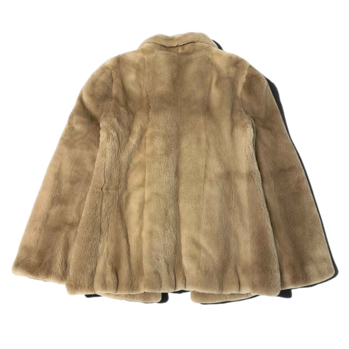 j29 【美品】Blumarine 毛皮コート ラビットファーコート アウター イタリア製 38サイズ ベージュ レディース 女性用u02t