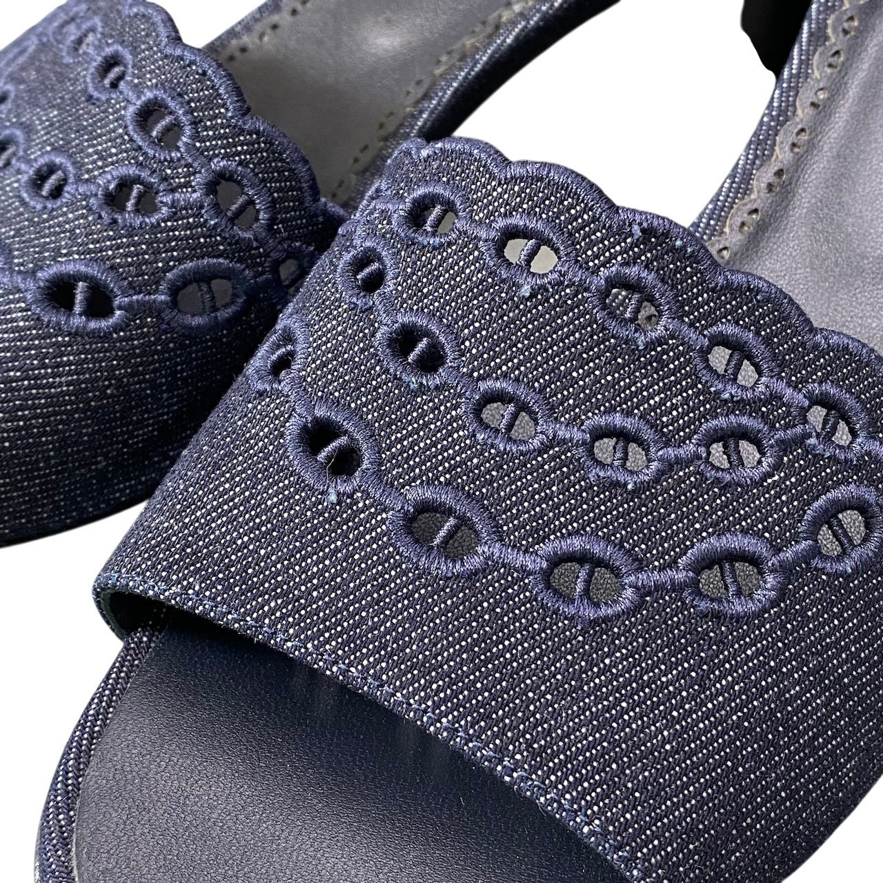 【極美品】 HERMES エルメス GWLADYS グラディス シェーヌダンクル デニムサンダル チャンキーヒール サイズ40 インディゴ レディースk02i