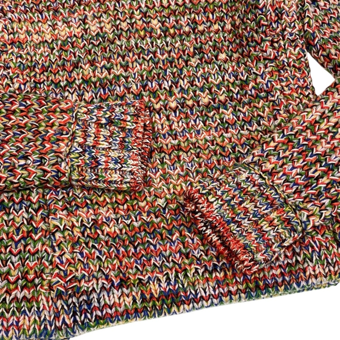 Cg13 CHANEL シャネル ミドルゲージ ミックスニットセーター ハイネック サイズ34 マルチカラー ウール100％ レディースta2