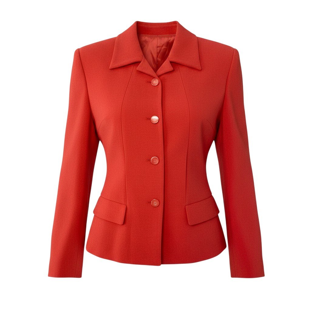 33i28 GUCCI グッチ 1980年代 ヴィンテージ ジャケット ロゴボタン イタリア製 40サイズ オレンジ レディース 女性用u02t