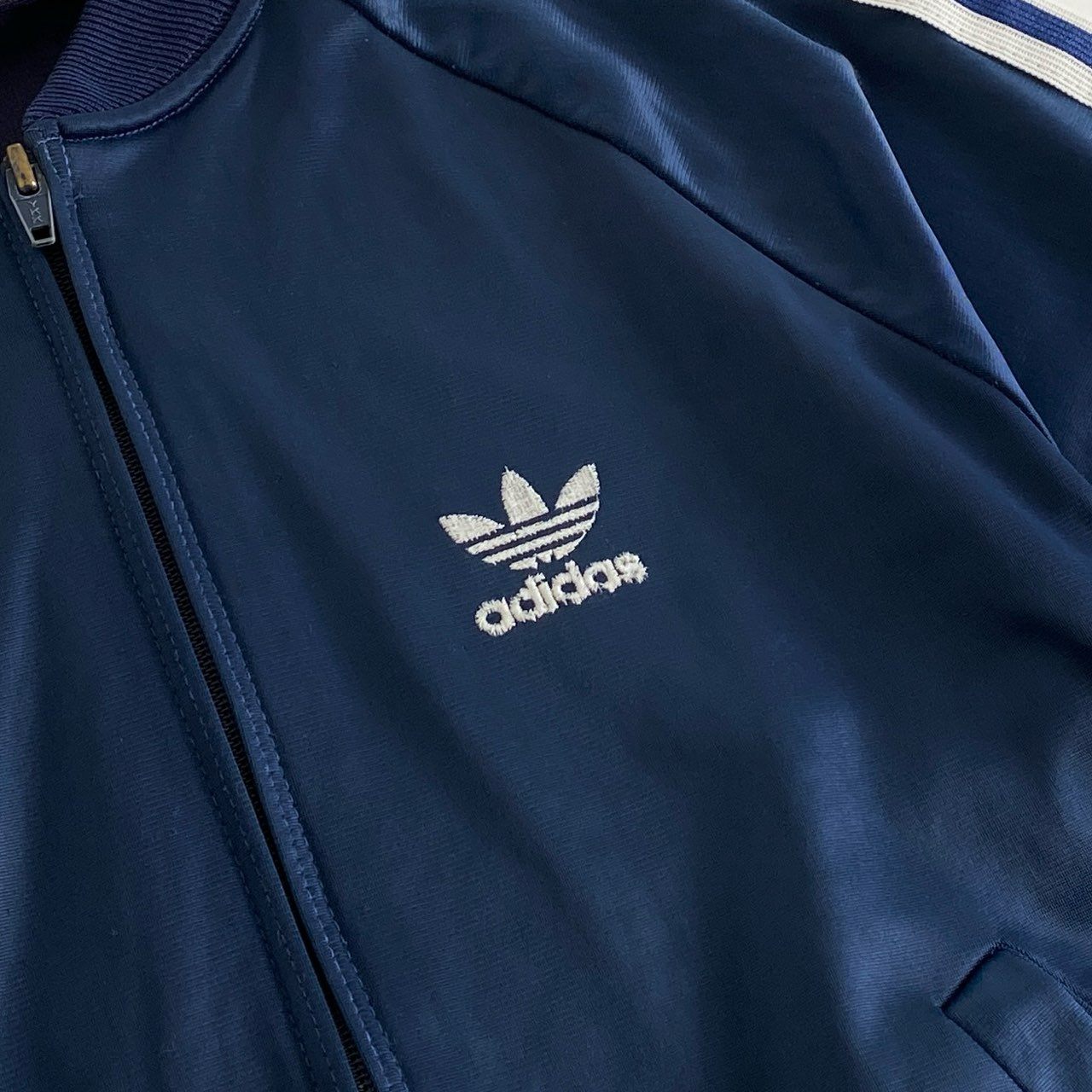 67i5 80s Vintage adidas アディダス ヴィンテージ KEYROLAN ATP Navy Track Jacket トラックジャケット USA製 トレフォイル Sサイズ ネイビー