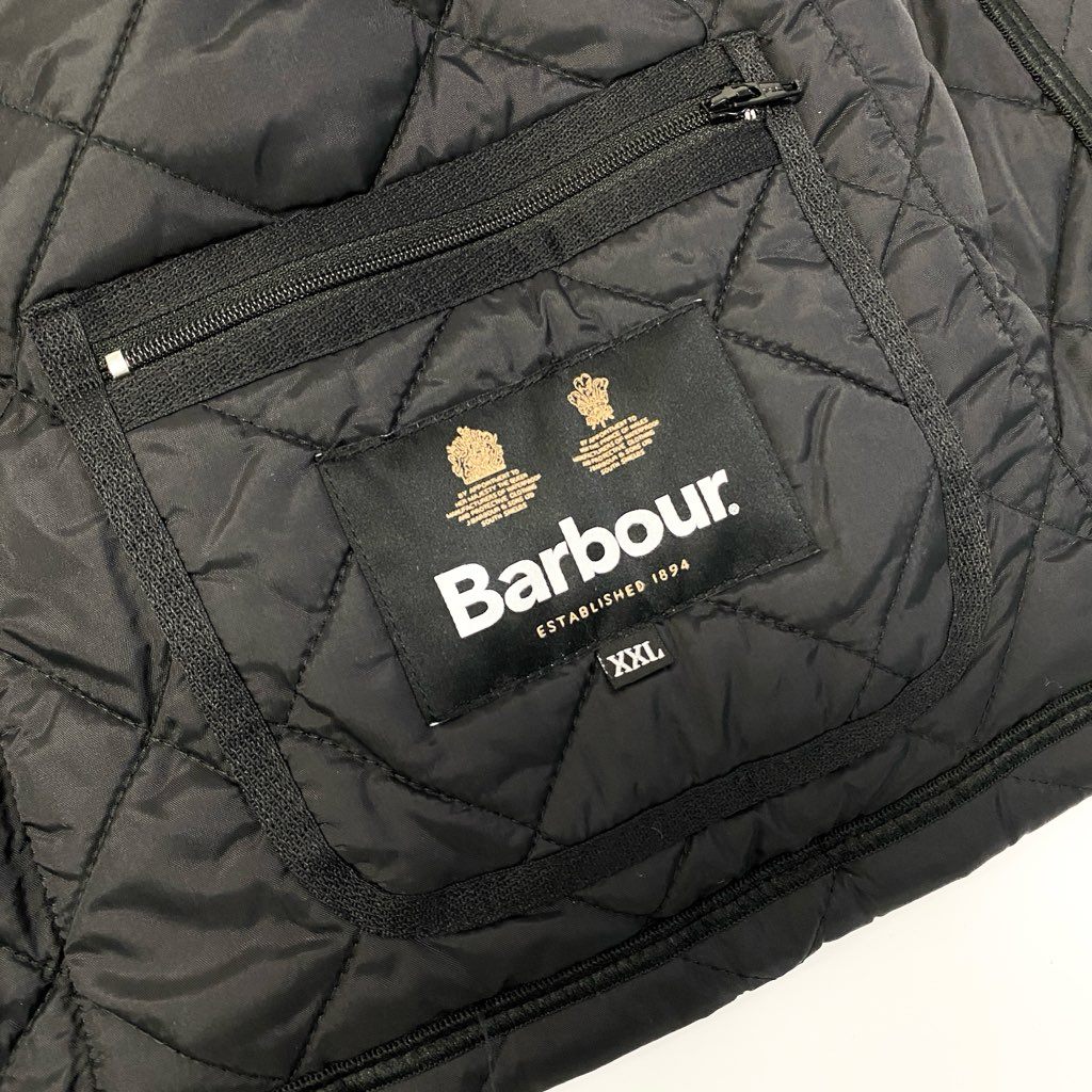 29a9 Barbour バブアー SL LIDDESDALE キルティングジャケット ナイロンジャケット リデスデイル メンズ 紳士服  MQU1348 大きいサイズ XXL ブラックo07t