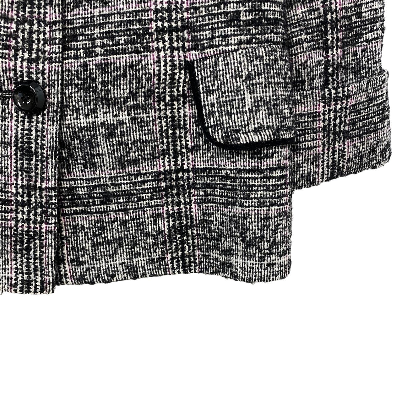 2h16 【美品】 Max Mara STUDIO マックスマーラ テーラードジャケット ショートコート アルパカ モヘア混 サイズ36 ブラック レディース 女性用u02t