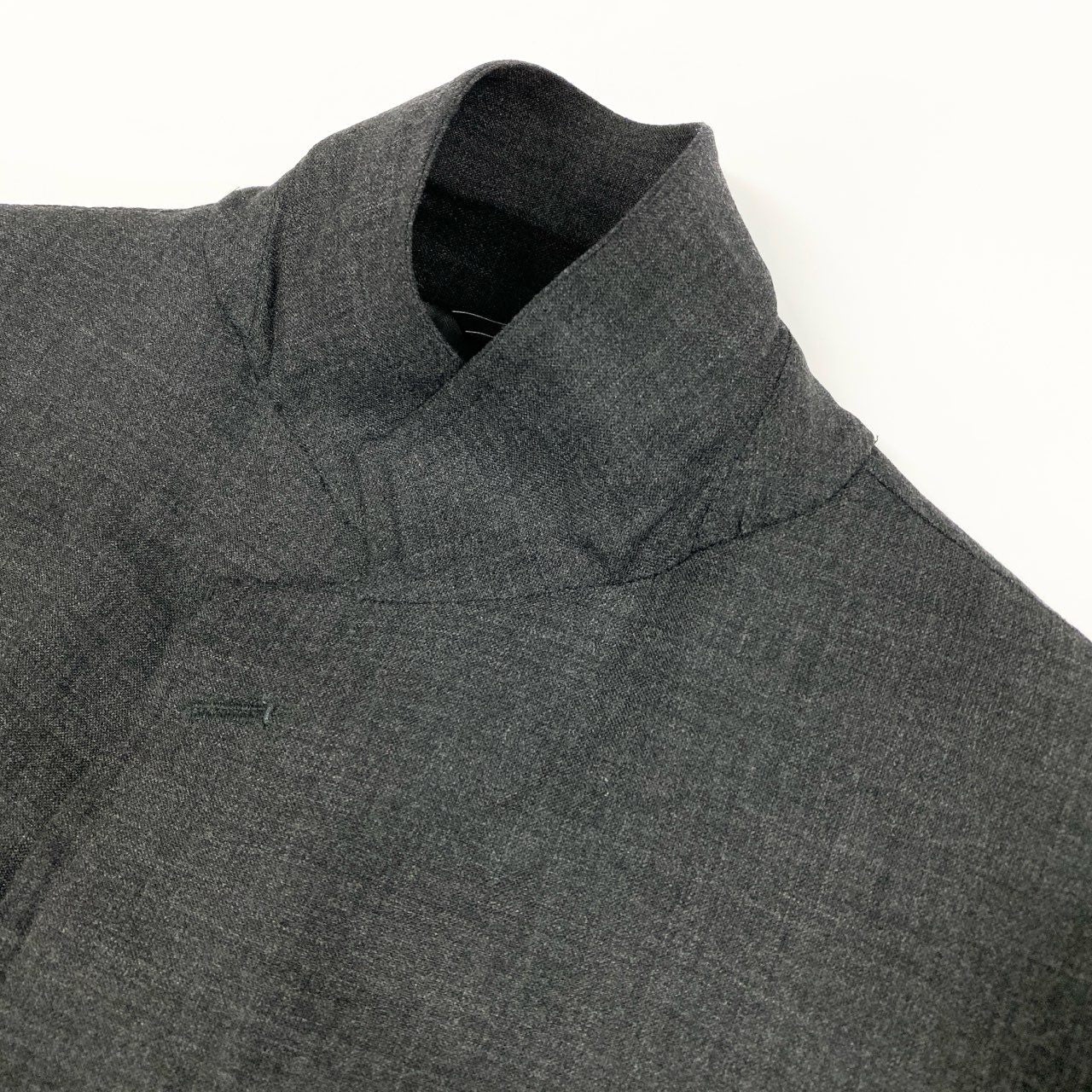 31k2 Ermenegildo Zegna エルメネジルドゼニア イタリア製 テーラードジャケット ブレザー ビジネス フォーマル 50 Lサイズ相当 ダークグレー ウール メンズo07t