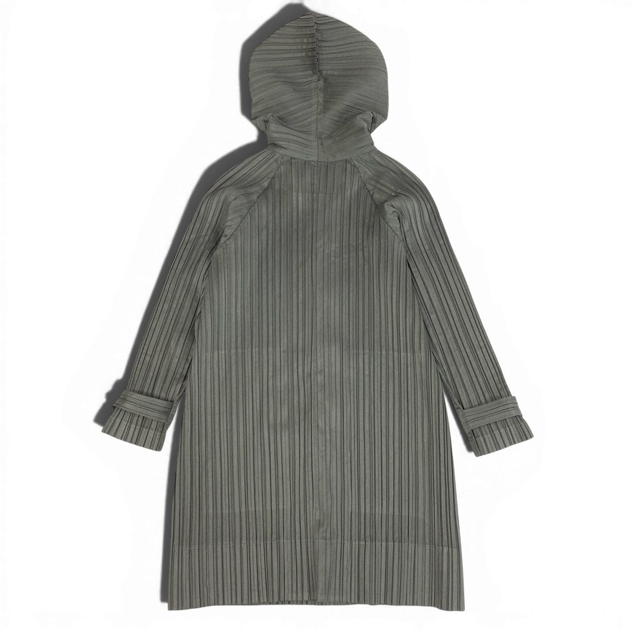 57a13 PLEATS PLEAS プリーツプリーズ プリーツジャケット ロングジャケット フーディー レディース 女性用 PP63-JA542 サイズ2 グレーo07t