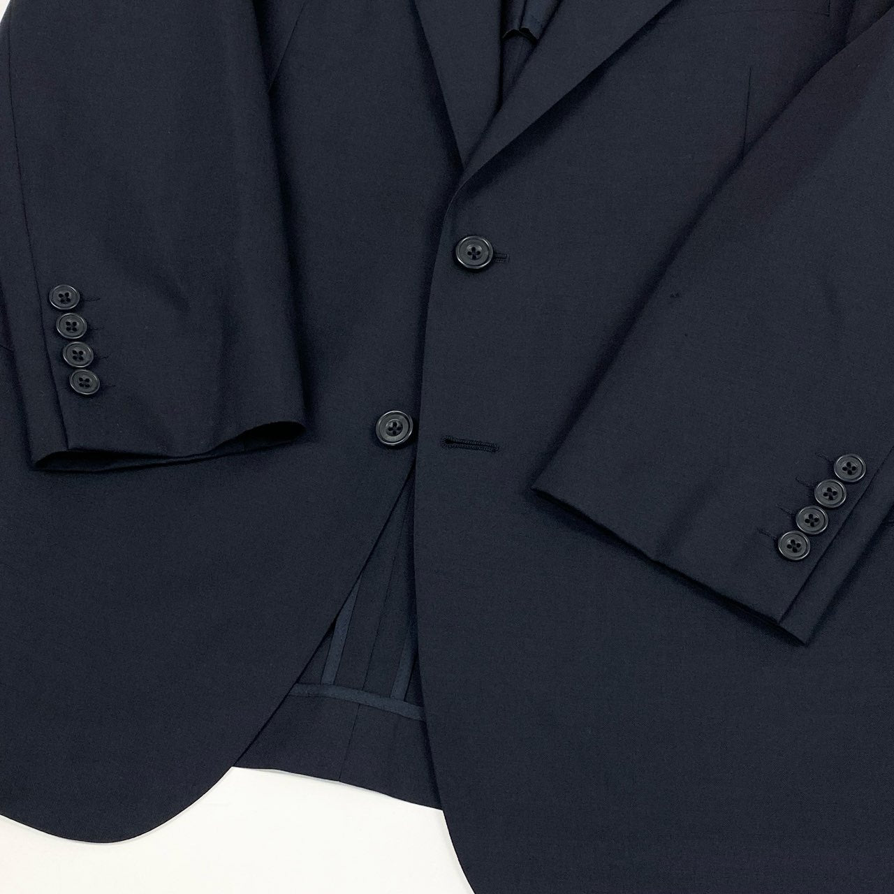 36l24 BURBERRY バーバリー スーツセットアップ  テーラードジャケット シングルジャケット スラックス  BB5サイズ ネイビー メンズo07t