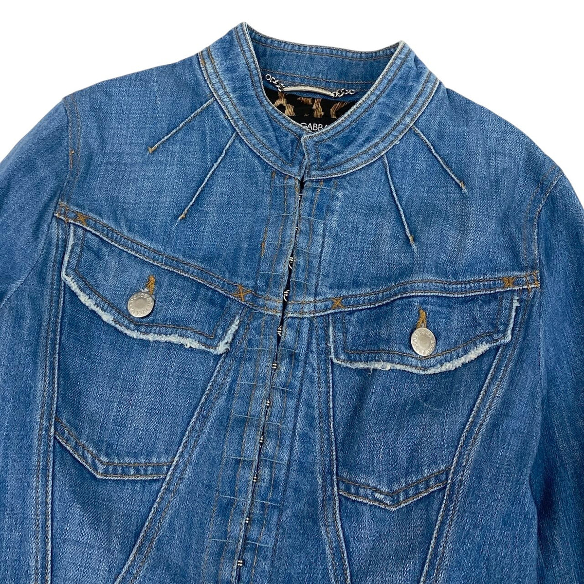 i18 DOLCE＆GABBANA デニムジャケット フィットジャケット イタリア製 ブルー コットン100％ レディース 女性用u02t