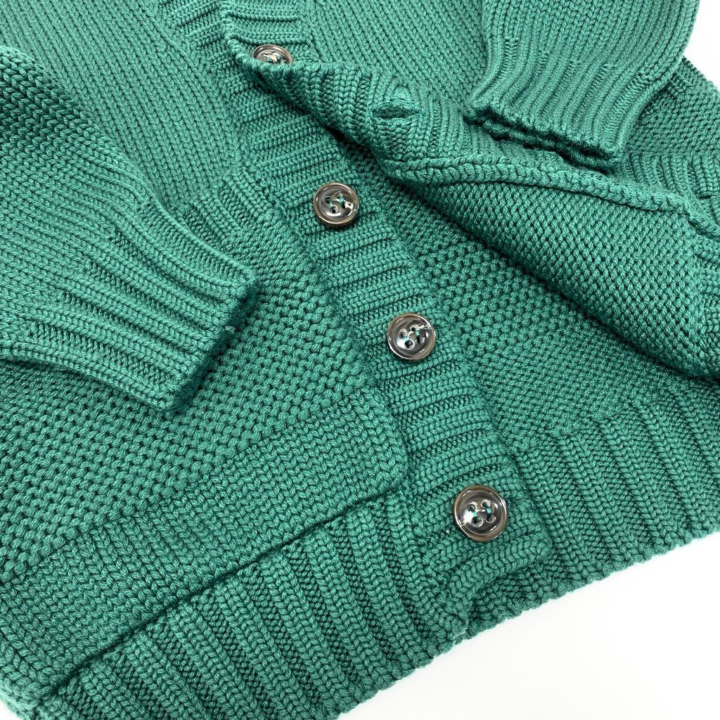 39l15 DSQUARED2 ディースクエアード イタリア製 マキシカーディガン オーバーサイズ ローゲージ 22AW S72HA1092 XXS グリーン ウール メンズo07t