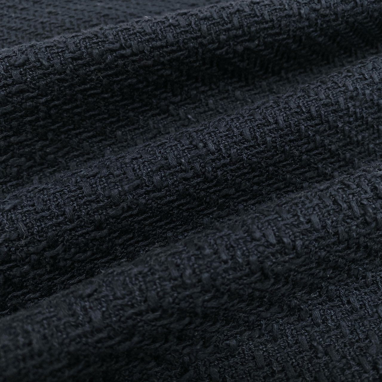 50b12 【美品】Rene ルネ ツイードワンピース ノースリーブワンピース 6016520 34サイズ ネイビー コットン100％ レディース 女性用u02t