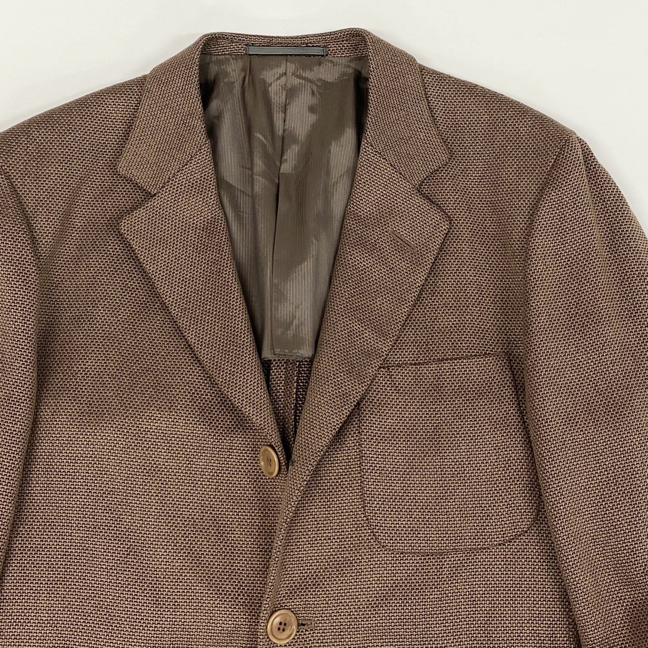 72i3 Ermenegildo Zegna エルメネジルドゼニア Soft テーラードジャケット ブレザー 背抜き ビジネス フォーマル 大きいサイズ 52 XLサイズ相当 ライトブラウン メンズo07t